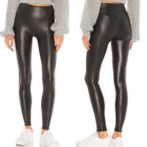 NWT SPANX Black Faux Leather Leggings